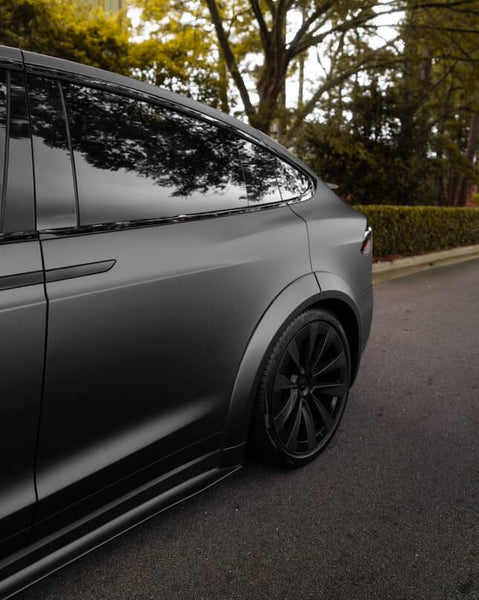 Tesla Model X Plaid Long Range Base 2022 2023 2024 Without sensors with Aftermarket Parts - Widebody Wheel Arches Carbon Fiber / FRP from CMST Tuning