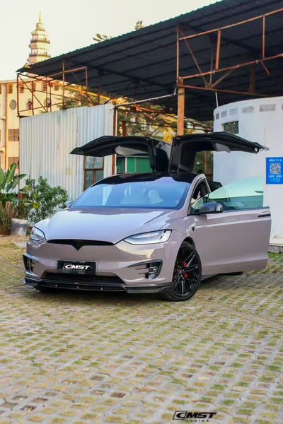 Tesla Model X P100D 100D 90D 75D 60D Performance Long Range Base 2016-2021 with Aftermarket Parts - Upper Valences Carbon Fiber / FRP from CMST Tuning