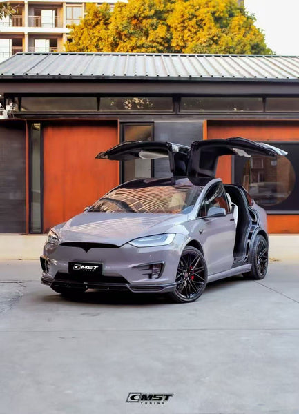 Tesla Model X P100D 100D 90D 75D 60D Performance Long Range Base 2016-2021 with Aftermarket Parts - Upper Valences Carbon Fiber / FRP from CMST Tuning