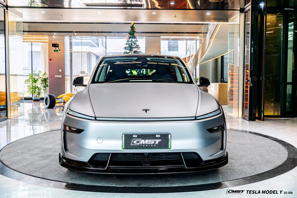 Tesla Model Y Juniper 2026-ON with Aftermarket Parts - V6 Front Lip PP Polypropylene from CMST Tuning
