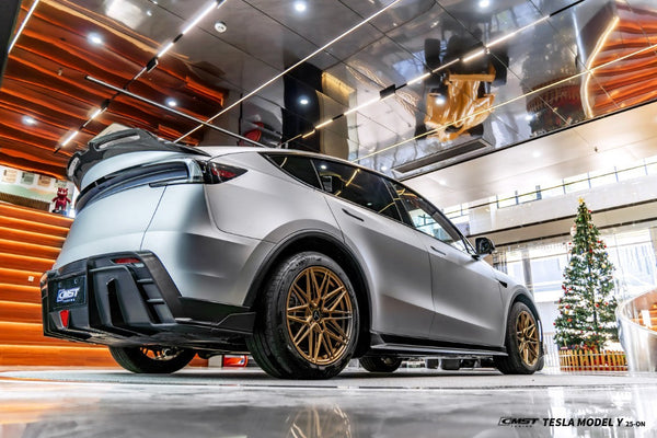 Tesla Model Y Juniper 2026-ON with Aftermarket Parts - V5 Rear Diffuser PP Polypropylene from CMST Tuning
