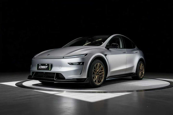 Tesla Model Y Juniper 2026-ON with Aftermarket Parts - V5 Side Skirts PP Polypropylene from CMST Tuning