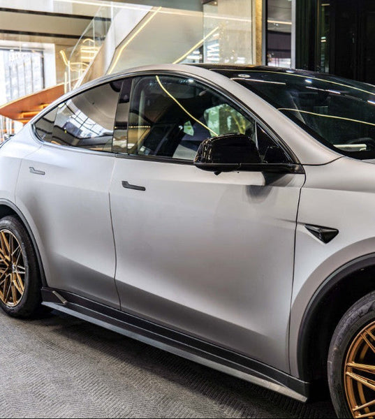 Tesla Model Y Juniper 2026-ON with Aftermarket Parts - V5 Side Skirts PP Polypropylene from CMST Tuning