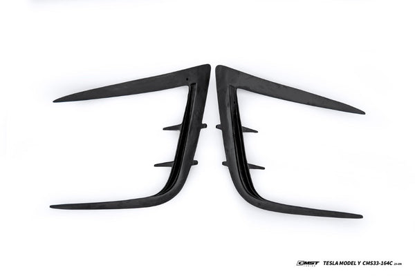 Tesla Model Y Juniper 2026-ON with Aftermarket Parts - Upper Valences Carbon Fiber / FRP from CMST Tuning