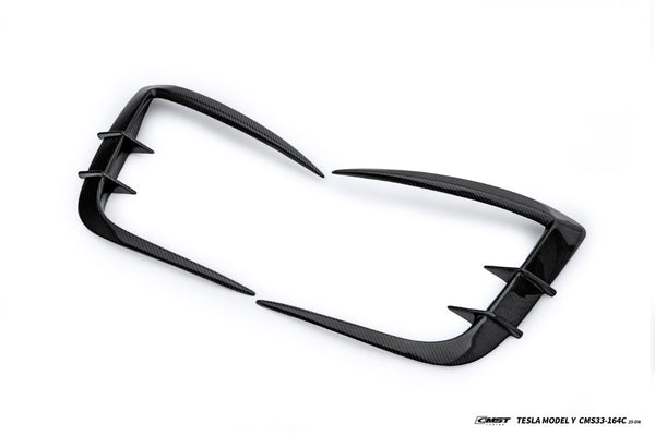 Tesla Model Y Juniper 2026-ON with Aftermarket Parts - Upper Valences Carbon Fiber / FRP from CMST Tuning