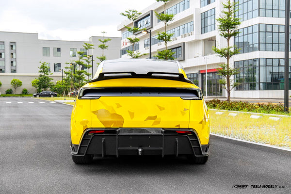 Tesla Model Y Juniper 2026-ON with Aftermarket Parts - V2 Rear Diffuser Carbon Fiber / FRP from CMST Tuning