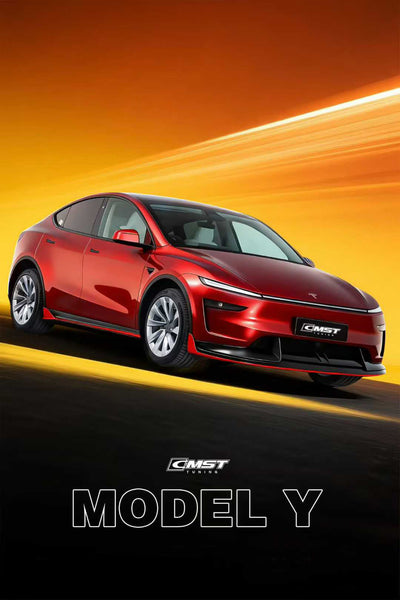 Tesla Model Y Juniper 2026-ON with Aftermarket Parts - V6 Front Lip PP Polypropylene from CMST Tuning