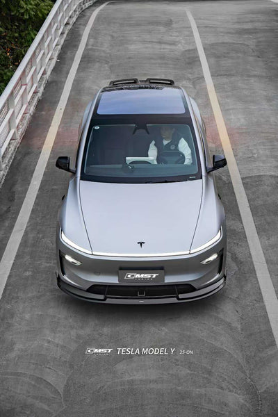 Tesla Model Y Juniper 2026-ON with Aftermarket Parts - V6 Front Lip PP Polypropylene from CMST Tuning
