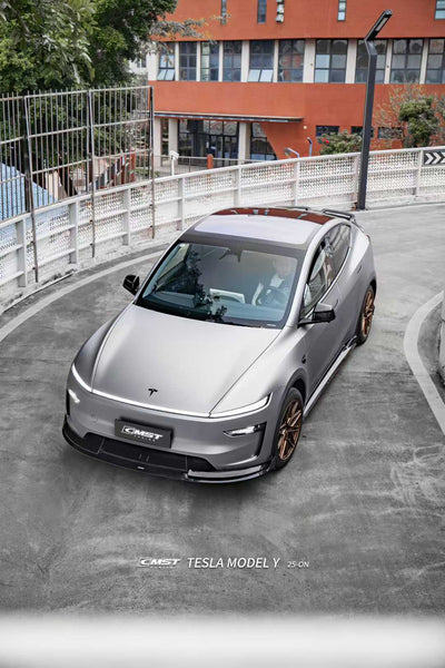 Tesla Model Y Juniper 2026-ON with Aftermarket Parts - V6 Front Lip PP Polypropylene from CMST Tuning