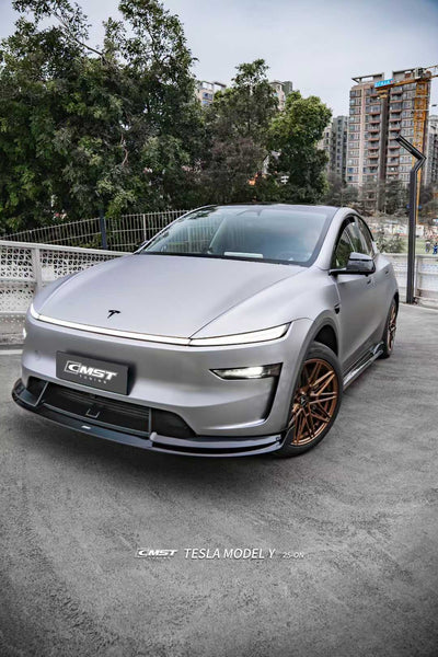 Tesla Model Y Juniper 2026-ON with Aftermarket Parts - V6 Front Lip PP Polypropylene from CMST Tuning