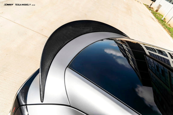 Tesla Model Y Juniper Base Performance 2026-ON with Aftermarket Parts - Rear Spoiler Carbon Fiber / FRP from CMST Tuning