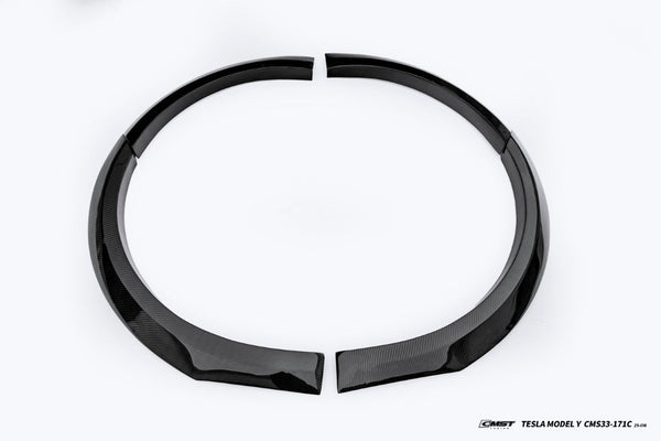 Tesla Model Y Juniper Base Performance 2026-ON with Aftermarket Parts - Widebody Fender Flares Wheel Arches Carbon Fiber / FRP from CMST Tuning