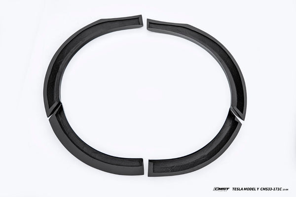 Tesla Model Y Juniper Base Performance 2026-ON with Aftermarket Parts - Widebody Fender Flares Wheel Arches Carbon Fiber / FRP from CMST Tuning