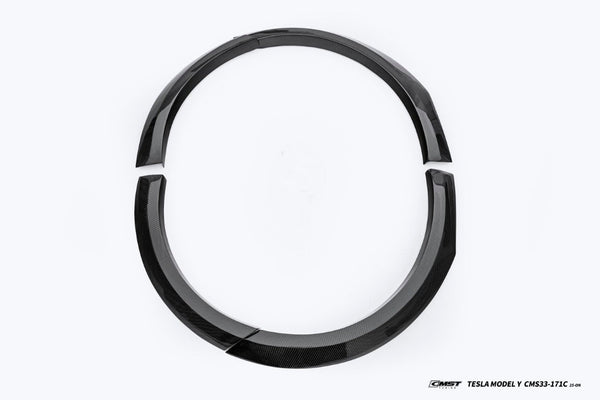 Tesla Model Y Juniper Base Performance 2026-ON with Aftermarket Parts - Widebody Fender Flares Wheel Arches Carbon Fiber / FRP from CMST Tuning