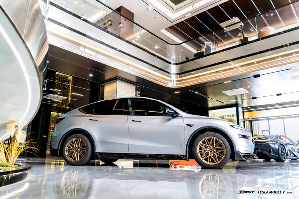Tesla Model Y Juniper 2026-ON with Aftermarket Parts - Side Skirts ABS from CMST Tuning