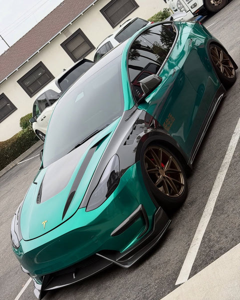 Tesla Model Y Performance AWD Long Range RWD Standard 2020 2021 2022 2023 2024 with Aftermarket Parts - Front Fenders Pre-preg Carbon Fiber / FRP from CMST Tuning