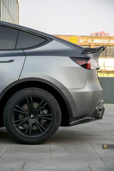 Tesla Model Y Performance AWD Long Range RWD Standard 2020-ON with Aftermarket Parts - V3 Style Rear Trunk Spoiler Carbon Fiber / FRP from CMST Tuning