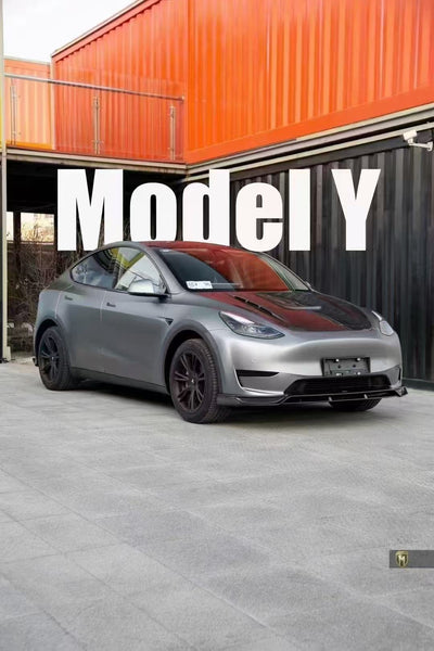 Tesla Model Y Performance AWD Long Range RWD Standard 2020 2021 2022 2023 2024 with Aftermarket Parts - V1 Hood Bonnet Carbon Fiber / FRP from CMST Tuning