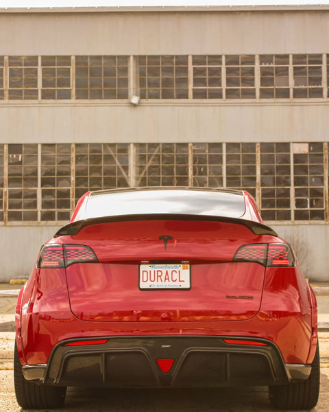 Tesla Model Y Performance AWD Long Range RWD Standard 2020 2021 2022 2023 2024 with Aftermarket Parts - V2 Rear Diffuser Carbon Fiber / FRP from CMST Tuning