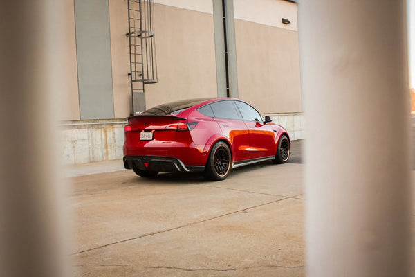 Tesla Model Y Performance AWD Long Range RWD Standard 2020 2021 2022 2023 2024 with Aftermarket Parts - V2 Rear Diffuser Carbon Fiber / FRP from CMST Tuning