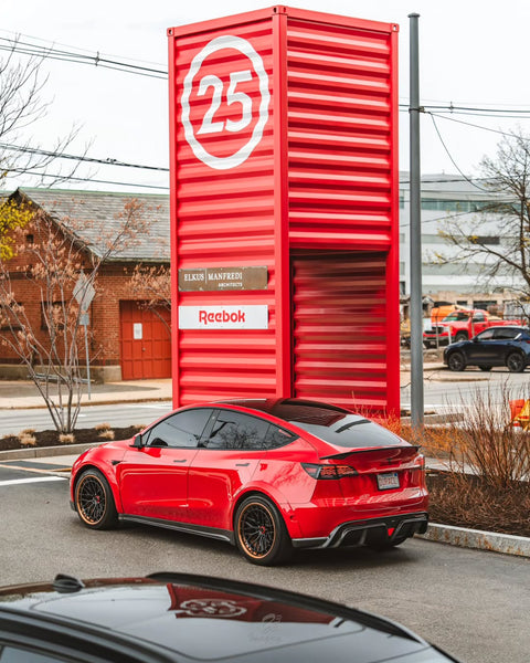 Tesla Model Y Performance AWD Long Range RWD Standard 2020 2021 2022 2023 2024 with Aftermarket Parts - V2 Rear Diffuser Carbon Fiber / FRP from CMST Tuning