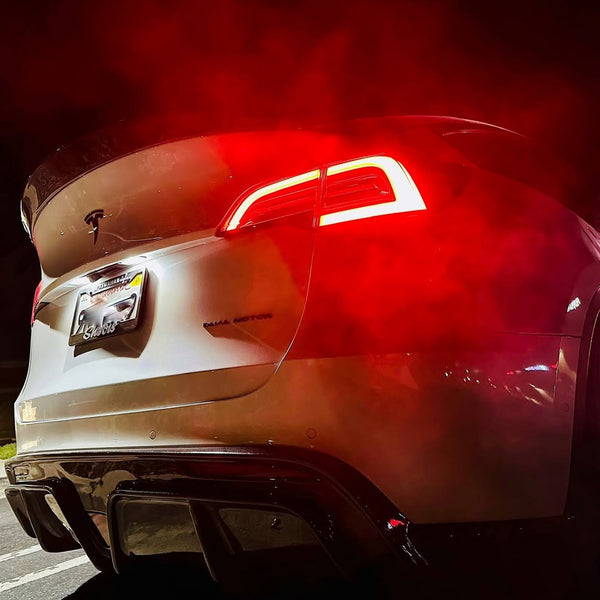Tesla Model Y Performance AWD Long Range RWD Standard 2020 2021 2022 2023 2024 with Aftermarket Parts - V2 Rear Diffuser Carbon Fiber / FRP from CMST Tuning