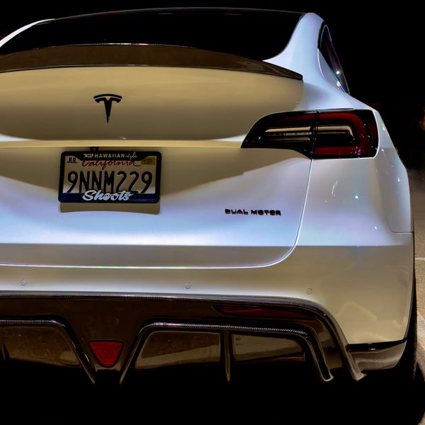 Tesla Model Y Performance AWD Long Range RWD Standard 2020 2021 2022 2023 2024 with Aftermarket Parts - V2 Rear Diffuser Carbon Fiber / FRP from CMST Tuning