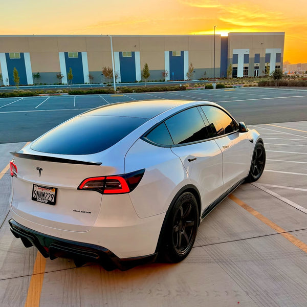 Tesla Model Y Performance AWD Long Range RWD Standard 2020 2021 2022 2023 2024 with Aftermarket Parts - V2 Rear Diffuser Carbon Fiber / FRP from CMST Tuning