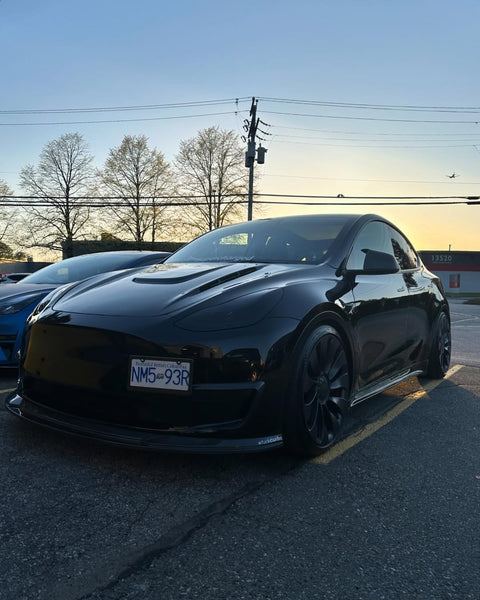 Tesla Model Y Performance AWD Long Range RWD Standard 2020 2021 2022 2023 2024 with Aftermarket Parts - V1 Hood Bonnet Carbon Fiber / FRP from CMST Tuning