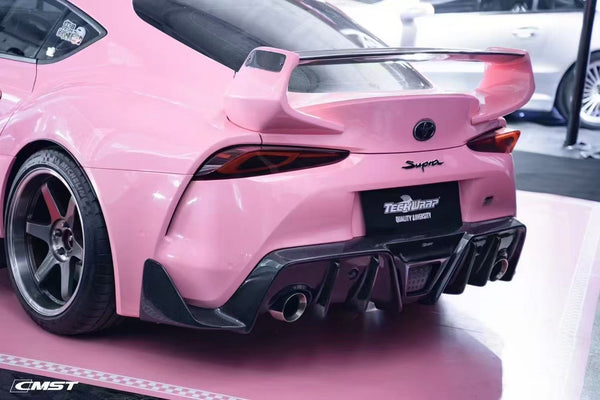Toyota Supra MK5 A90 A91 3.0 2.0 2020 2021 2022 2023 2024 with Aftermarket Parts - Rear Diffuser Carbon Fiber / FRP from CMST Tuning