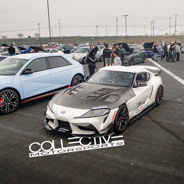 Toyota Supra MK5 A90 A91 3.0 2.0 2020 2021 2022 2023 2024 with Aftermarket Parts - V1 Vented Hood Bonnet Carbon Fiber / FRP from CMST Tuning