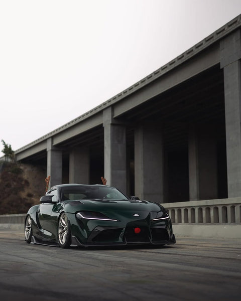 Toyota Supra MK5 A90 A91 3.0 2.0 2020 2021 2022 2023 2024 with Aftermarket Parts - V1 Vented Hood Bonnet Carbon Fiber / FRP from CMST Tuning