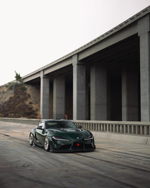 Toyota Supra MK5 A90 A91 3.0 2.0 2020 2021 2022 2023 2024 with Aftermarket Parts - V1 Vented Hood Bonnet Carbon Fiber / FRP from CMST Tuning