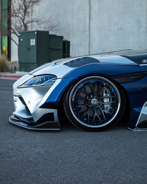 Toyota Supra MK5 A90 A91 3.0 2.0 2020 2021 2022 2023 2024 with Aftermarket Parts - V2 Tempered Glass Clearview Hood Bonnet Carbon Fiber / FRP from CMST Tuning