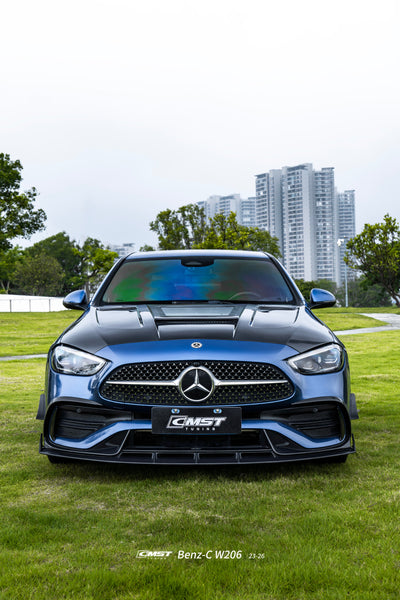 Mercedes Benz C-Class C43 AMG C300 (with sport-package bumper) W206 S206 2021-ON with Aftermarket Parts - Upper Valences Carbon Fiber / FRP from CMST Tuning