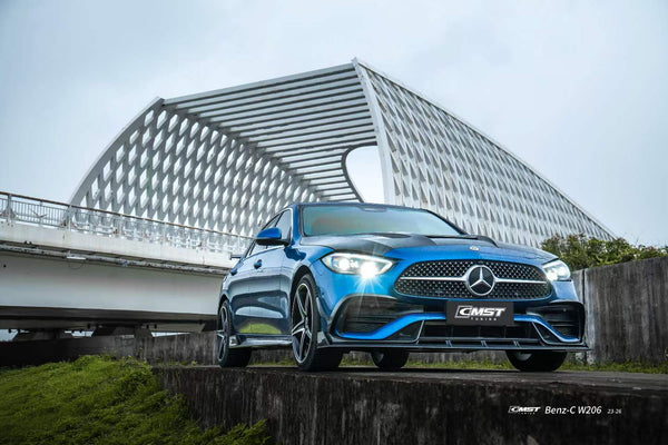 Mercedes Benz C-Class C43 AMG C300 (with sport-package bumper) W206 S206 2021-ON with Aftermarket Parts - Upper Valences Carbon Fiber / FRP from CMST Tuning