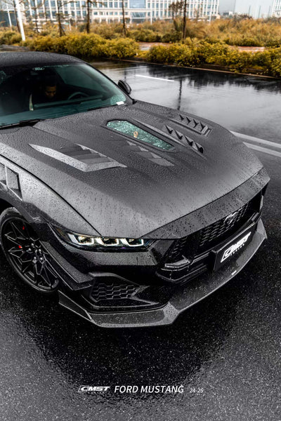Ford Mustang S650 GT 2024-ON with Aftermarket Parts - V1 Front Lip Carbon Fiber / FRP from CMST Tuning