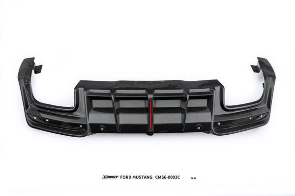 Ford Mustang S650 2.3 Ecoboost 5.0 GT Dark Horse 2024-ON with Aftermarket Parts - V1 Rear Diffuser Carbon Fiber / FRP from CMST Tuning