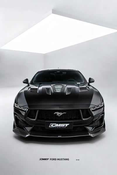 Ford Mustang S650 GT 2024-ON with Aftermarket Parts - V1 Front Lip Carbon Fiber / FRP from CMST Tuning