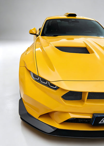 Ford Mustang S650 2.3 Ecoboost 5.0 GT Dark Horse 2024-ON with Aftermarket Parts - V1 GTD Style Hood Carbon Fiber / FRP from CMST Tuning