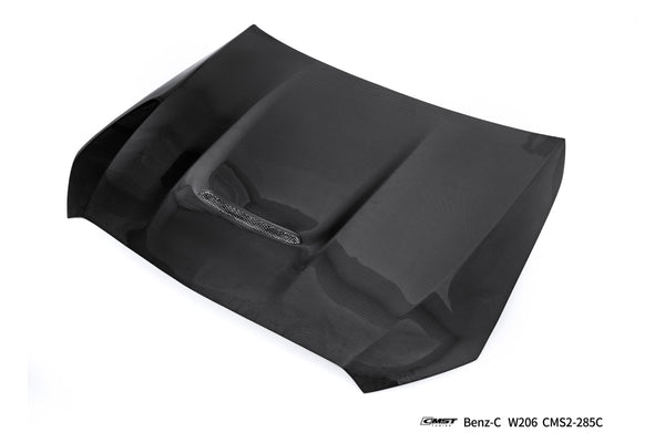 Mercedes Benz C-Class C63S C63 C43 AMG C300 W206 S206 2021-ON with Aftermarket Parts - V1 Hood Carbon Fiber / FRP from CMST Tuning