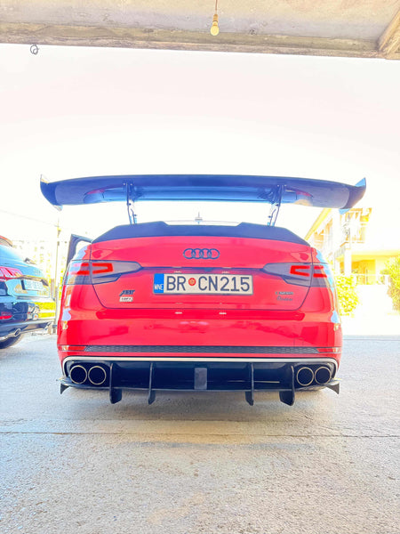 Audi RS3 S3 A3 8V/8V.5 2014 2015 2016 2017 2018 2019 2020 with Aftermarket Parts - V1 Style Rear Wing Carbon Fiber from CMST Tuning