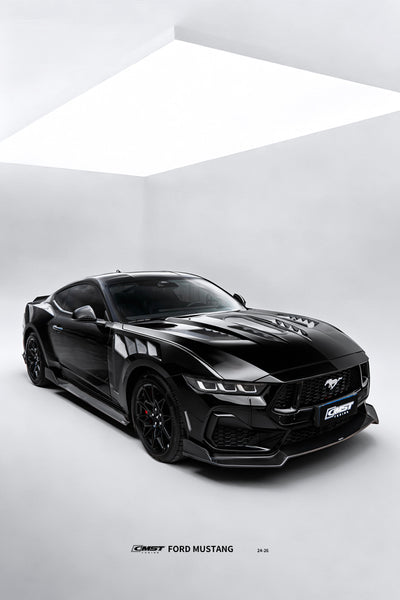 Ford Mustang S650 2.3 Ecoboost 5.0 GT Dark Horse 2024-ON with Aftermarket Parts - V1 Side Skirts Carbon Fiber / FRP from CMST Tuning