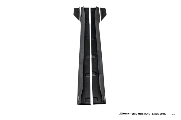Ford Mustang S650 2.3 Ecoboost 5.0 GT Dark Horse 2024-ON with Aftermarket Parts - V1 Side Skirts Carbon Fiber / FRP from CMST Tuning