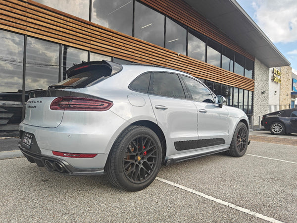 Porsche Macan 95B.1 Base/S/GTS/Sport Edition/Turbo 2015-2018 & Macan 95B.2 Base/S/GTS/Turbo 2019-2021 with Aftermarket Parts - Carbon Fiber & FRP Side Skirts from CMST Tuning