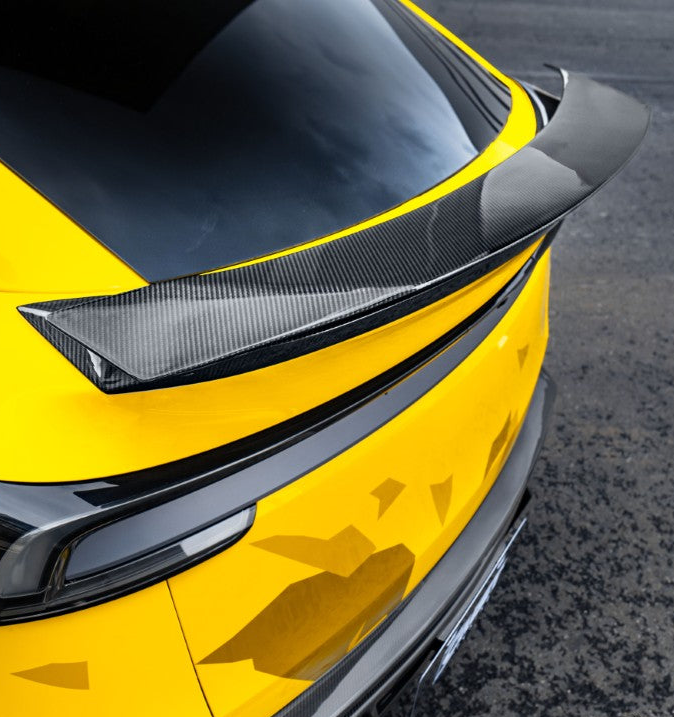 Tesla Model Y Juniper 2026-ON with Aftermarket Parts - V1 Rear Spoiler Carbon Fiber / FRP from CMST Tuning