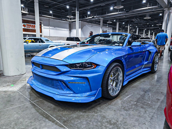 Ford Mustang GT 5.0 Mach1 Bullitt Ecoboost 2.3 S550.2 2018 2019 2020 2021 2022 2023 with Aftermarket Parts - V2 Clearview Glass Hood Bonnet Carbon Fiber / FRP from CMST Tuning