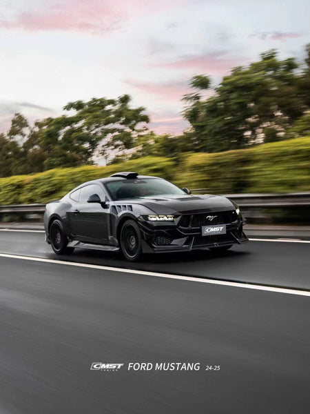 Ford Mustang S650 GT 2024-ON with Aftermarket Parts - V2 Front Lip Carbon Fiber / FRP from CMST Tuning