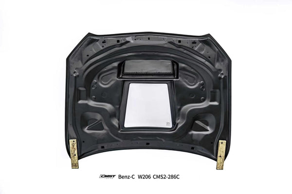 Mercedes Benz C-Class C63S C63 C43 AMG C300 W206 S206 2021-ON with Aftermarket Parts - V2 Hood Carbon Fiber / FRP from CMST Tuning