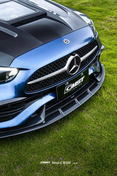 Mercedes Benz C-Class C63S C63 C43 AMG C300 W206 S206 2021-ON with Aftermarket Parts - V2 Hood Carbon Fiber / FRP from CMST Tuning